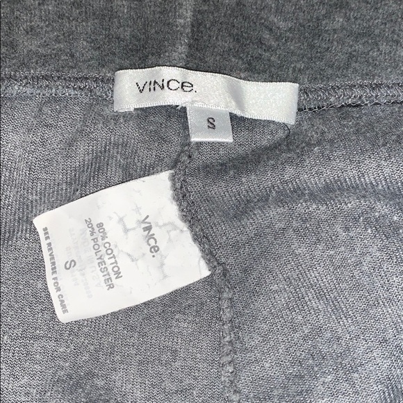 Vince Velour Wide Leg Side Stripe Track Pant Medium Grey Size Small - Picture 10 of 10